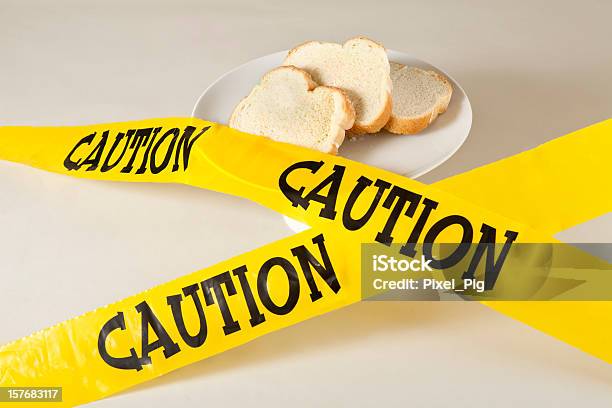 Gluten Allergy 2 Stock Photo - Download Image Now - Alertness, Allergy, Barricade Tape