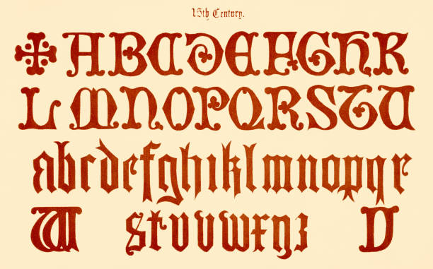 illustrations, cliparts, dessins animés et icônes de 15 ème siècle lettre de l'alphabet - medieval illuminated letter