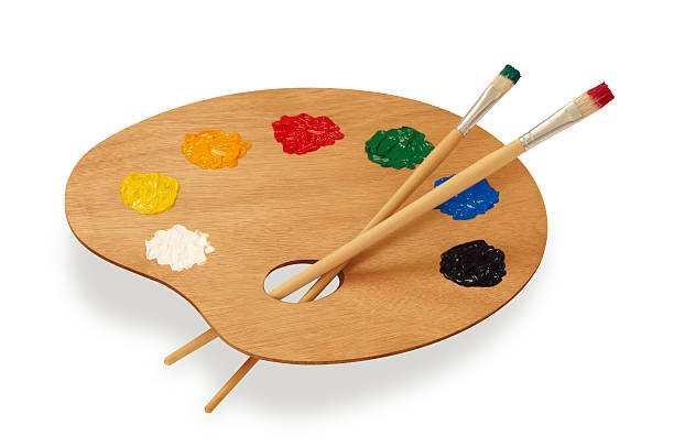 painter s palette" - farbpalette stock-fotos und bilder