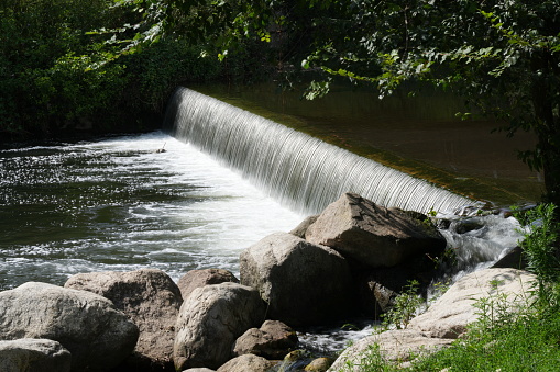 small waterfall on a river