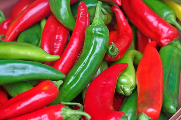 istock Red and Green Chili Peppers 157683994