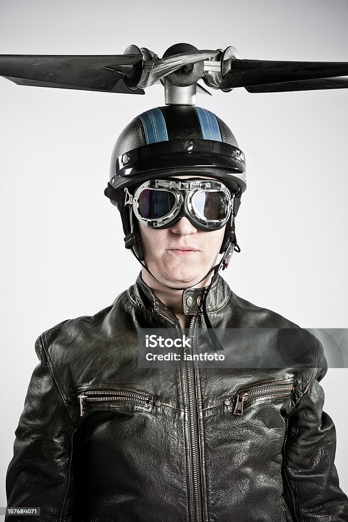 Retrato de piloto - Foto de stock de Helicóptero libre de derechos