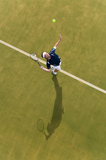 tenis player - tennis serving playing men zdjęcia i obrazy z banku zdjęć