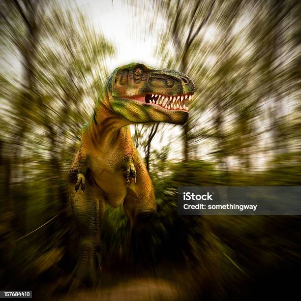 Modell Eines Dinosaur Park Motion Verwischen Stockfoto und mehr Bilder von Bemühung - Bemühung, Tyrannosaurus Rex, Überleben