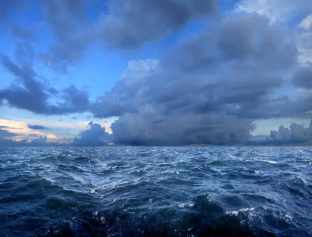 Photo of stormy day on sea