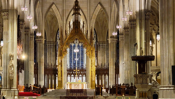 istock Interior of Saint Patrick's Cathedral in Manhattan New York 1576845599