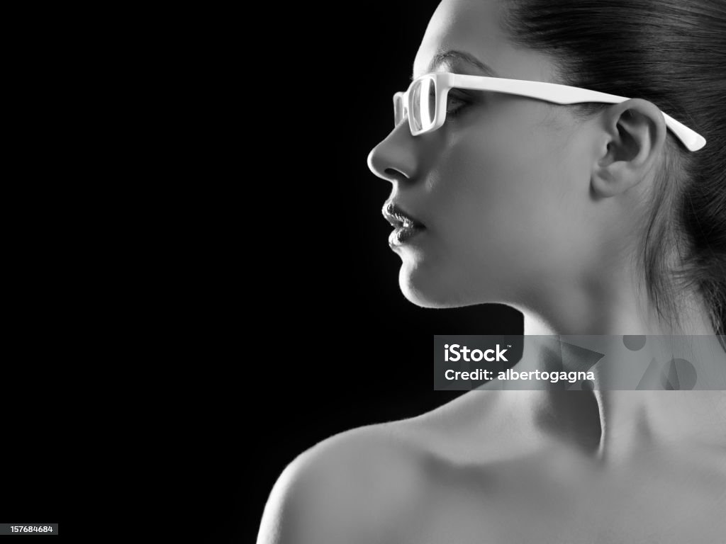 Hermosa mujer sexy con gafas - Foto de stock de Belleza libre de derechos