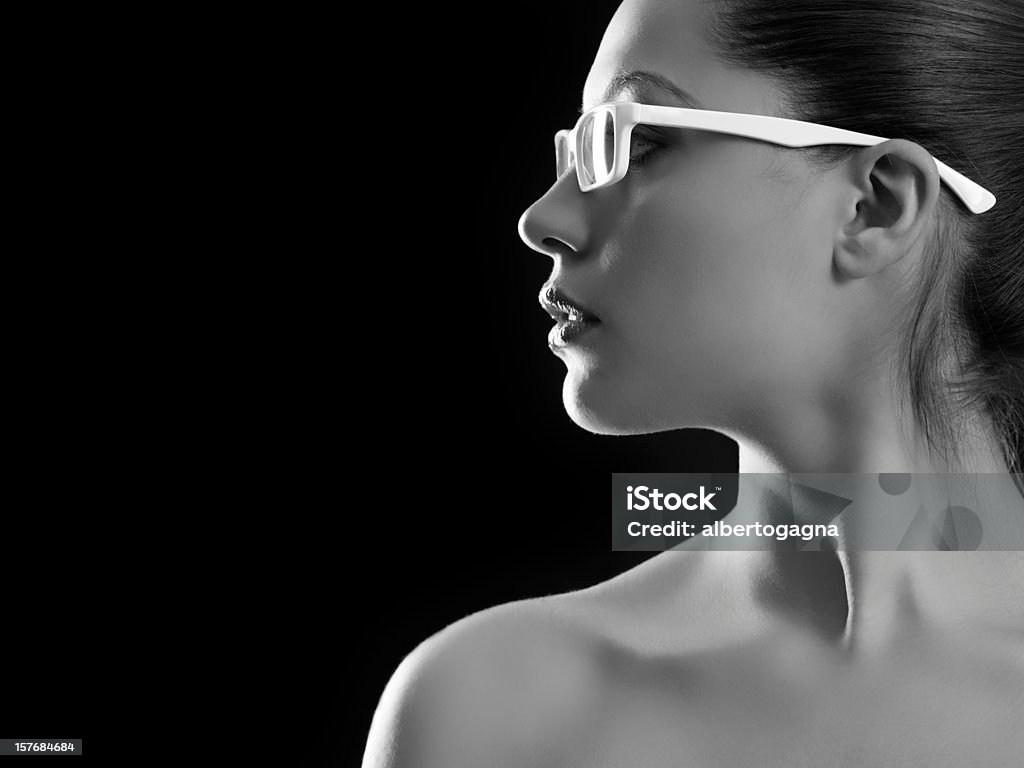 Belle femme sexy avec des lunettes - Photo de Beauté libre de droits