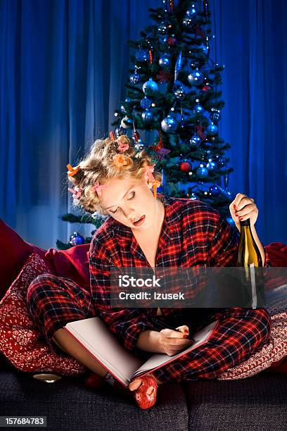 Lonely Christmas Stock Photo - Download Image Now - 20-29 Years, Adult, Adults Only