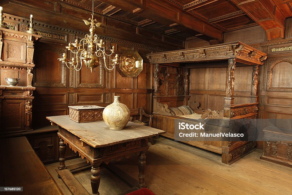 Vieux intérieur danois - Photo de Musée libre de droits