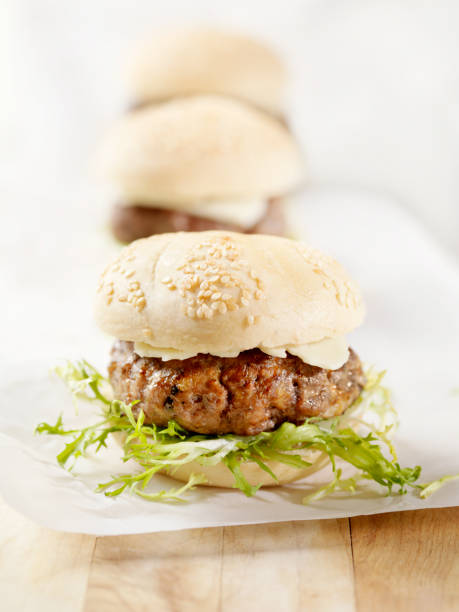 istock Mini Hamburger with Havarti Cheese 157685456