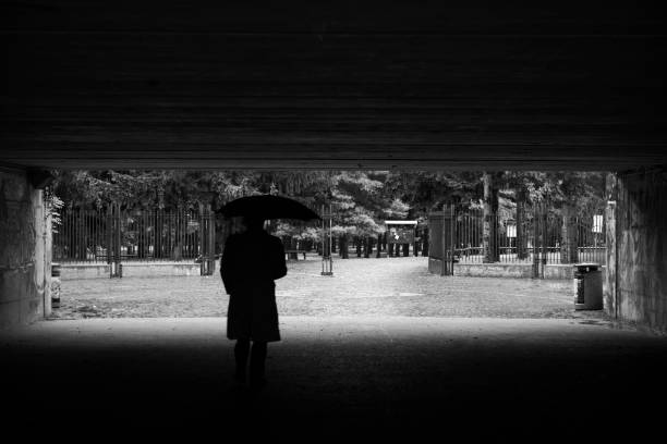 silhouette of gangster like figure