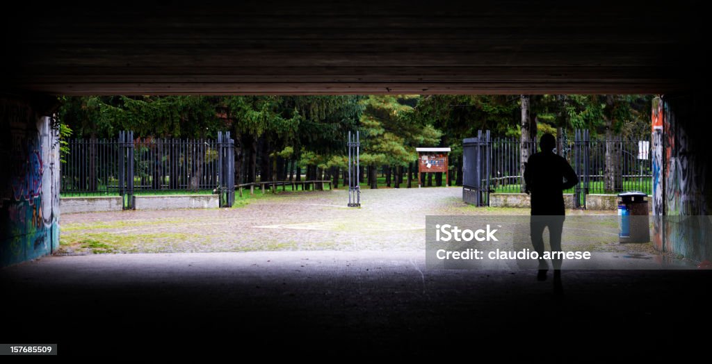 Jogging no parque. Imagem a cores - Royalty-free Adulto Foto de stock