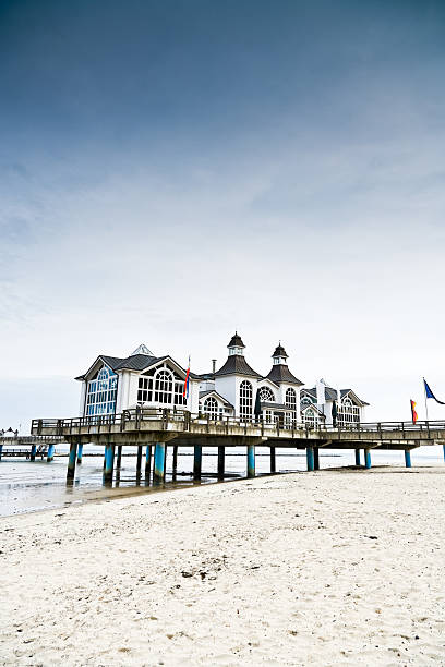 Aerial view of the Beach of Binz at the Baltic Coast (Island Rugia, Germany)