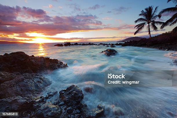 Береговая Линия Idylic Мауи Гавайи — стоковые фотографии и другие картинки Мауи - Мауи, Гавайские острова, Закат солнца