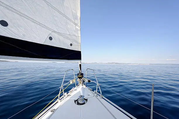 Photo of Bow of Sailing Yacht