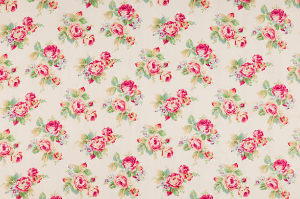 istock Cumberland Rose Medium Antique Floral Fabric 157686330
