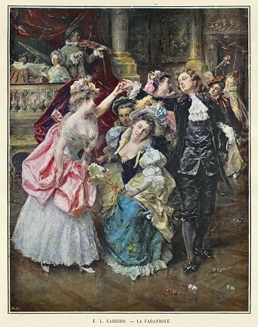 Farandola del ballet de la ópera de Marsella after the painting by Eduardo Leon Garrido
