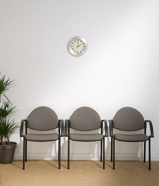 Waiting Room with Three Chairs  medical office lobby stock pictures, royalty-free photos & images
