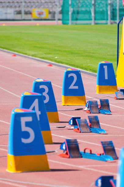 istock Athletics Starters. from a rallying position,  is used ontrack speed roads .Volos , Greece 1576866103