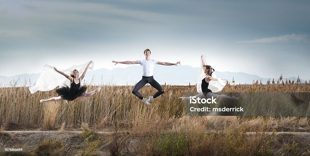 Leaping Dancers  Ballet Stock Photo