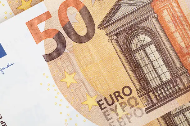 Euro banknote money (EUR) - legal tender of the European Union