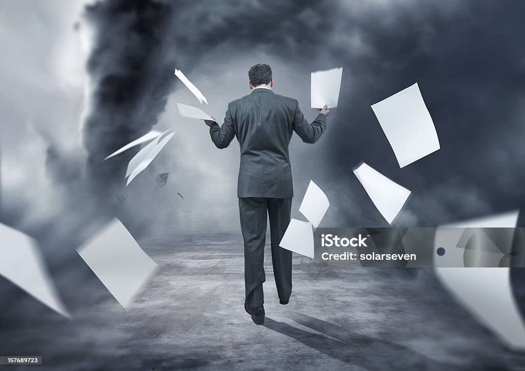 Tempesta di Business - Foto stock royalty-free di Carta