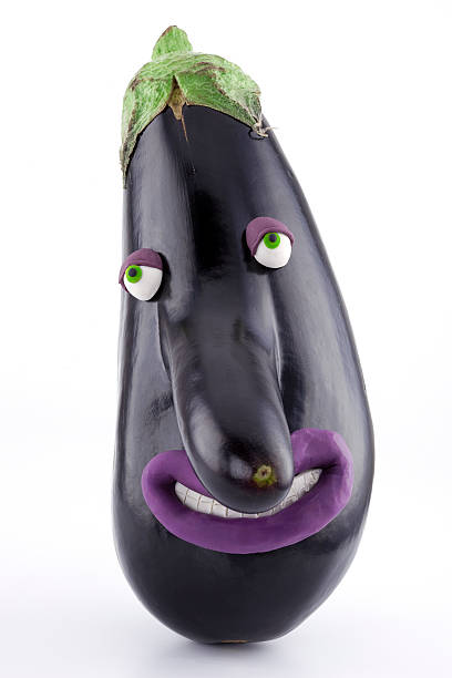 Eggplant Big Nose Stock Photo - Download Image Now - Three Dimensional,  Cartoon, Eggplant - iStock