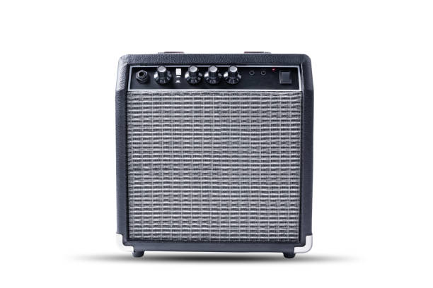 istock Black acoustic guitar amplifier on a white isolated background 1576920733