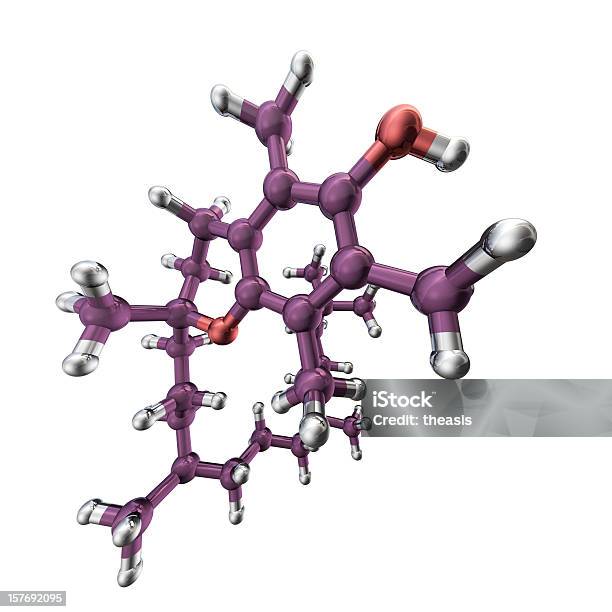 Vitamin E Model Stock Photo - Download Image Now - Atom, Chemistry, Color Image