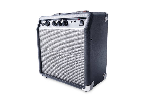 istock Black acoustic guitar amplifier on a white isolated background 1576921244
