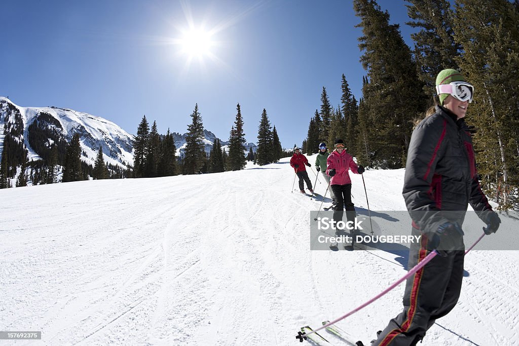 Leçons de Ski - Photo de Amitié libre de droits