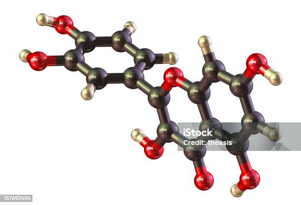 Молекулы Кверцетин — стоковые фотографии и другие картинки Антиоксидант - Антиоксидант, Молекула, Пищевая добавка - Здравоохранение и медицина
