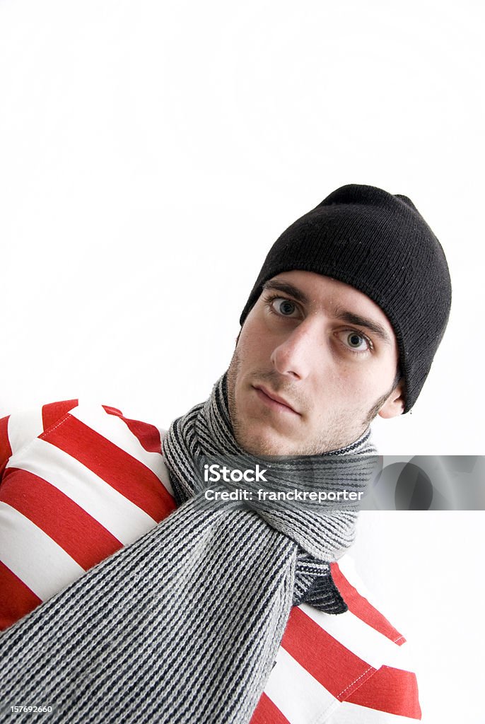 Homem com boné, cachecol - Foto de stock de Adolescente royalty-free
