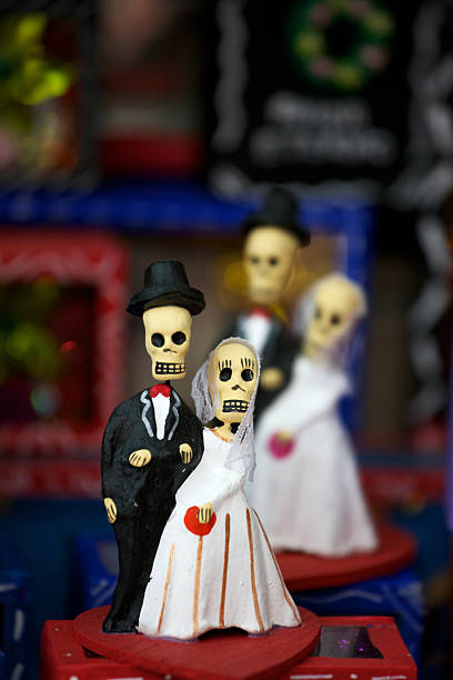 엘 día 드 로스 muertos, 만성절, 멕시코 - day of the dead mexico bride human skeleton 뉴스 사진 이미지