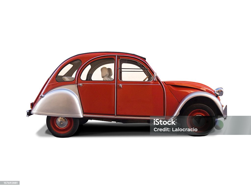 Rojo Citroën 2CV descapotable. - Foto de stock de Coche libre de derechos