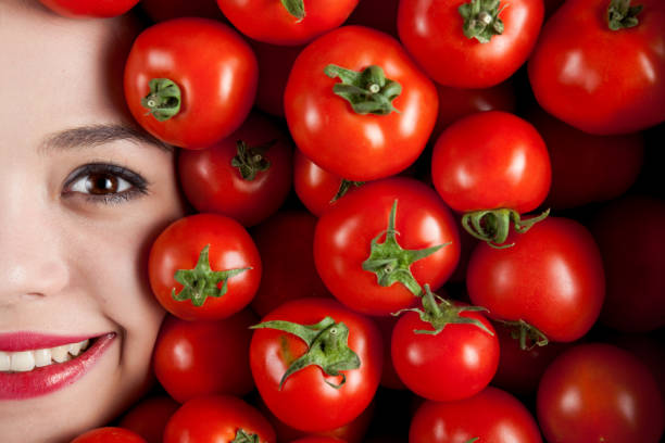 istock Cute Tomato Girl 157693164
