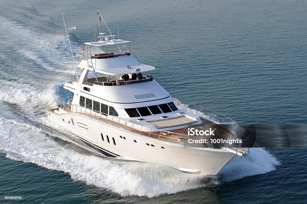 Motorboat Motorboat on the sea Yacht Stock Photo