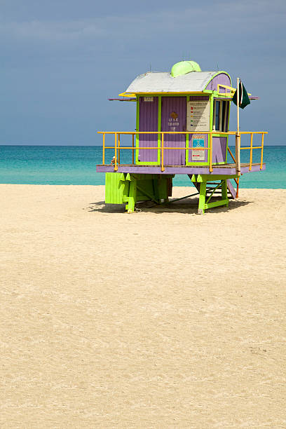 istock Lifeguard Tower, South Beach, Miami Florida, Copyspace, Retro Style 157693227