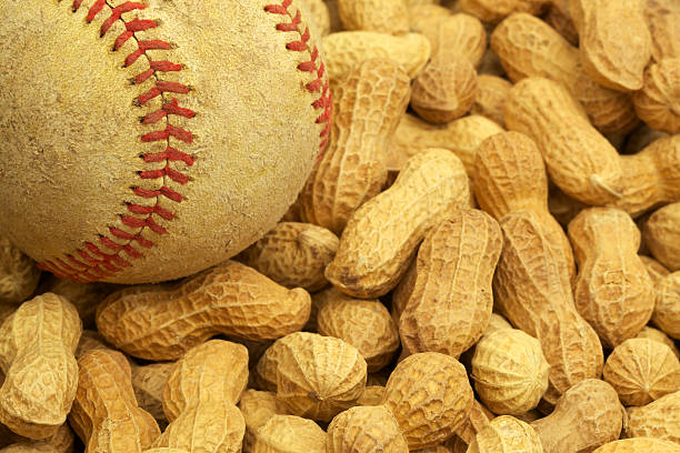 Baseball and Peanuts, All-American Combination, Season stock photo