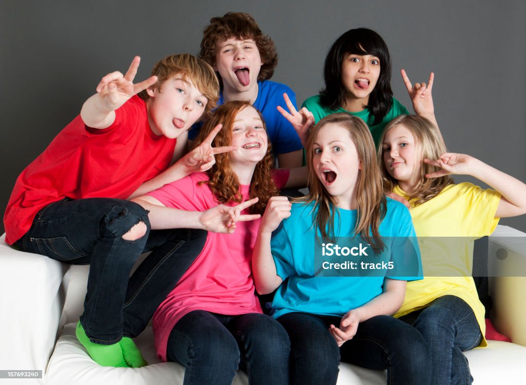 cheeky teens  Laughing Stock Photo