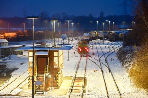 istock Industry Railroad Yard At Night 157693532