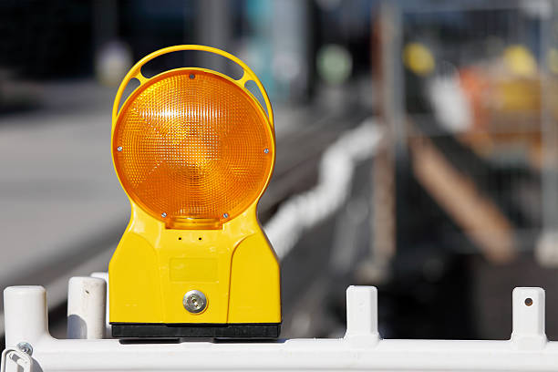 istock single yellow orange traffic warning lamp 157693602