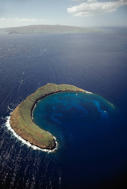 Dormant volcanic island off Maui, Hawaii