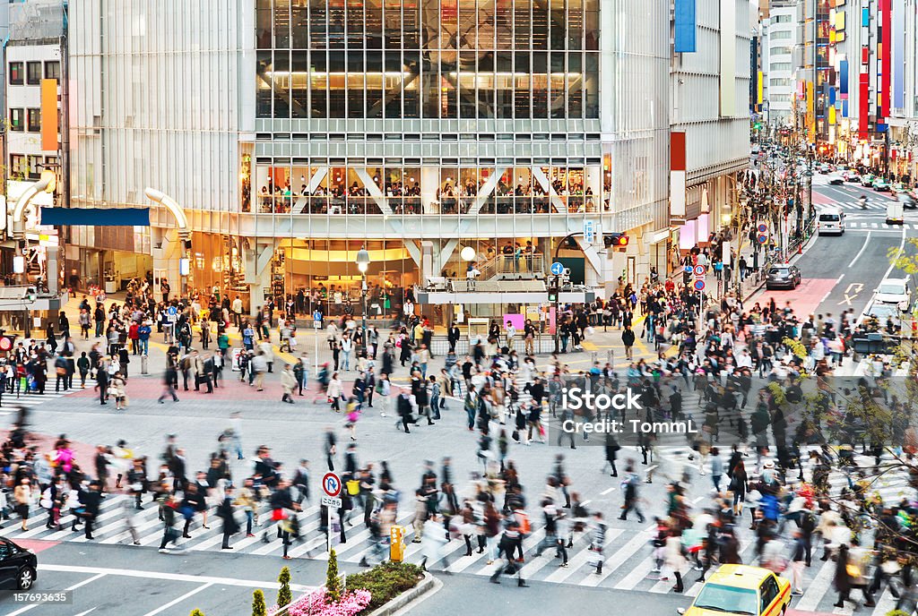 Cruzamento de Shibuya - Foto de stock de Andar royalty-free