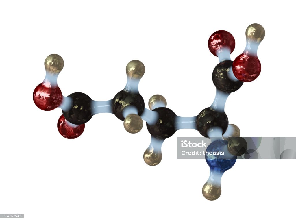 Ácido Glutamic - Foto de stock de Molécula royalty-free