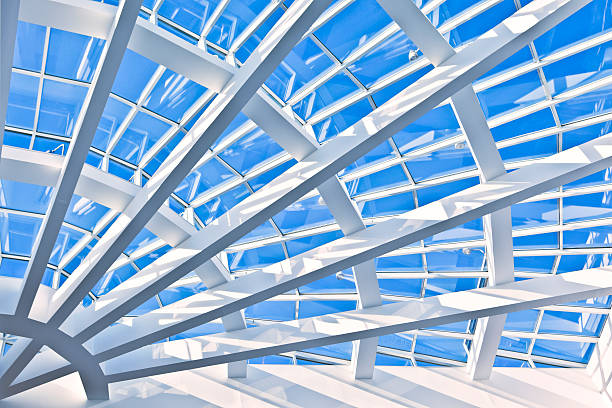 атланта architecture элемент интерьера - dome glass ceiling skylight стоковые фото и изображения