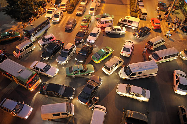Traffic jam stock photo