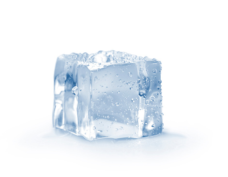 ice cube isolated on white background