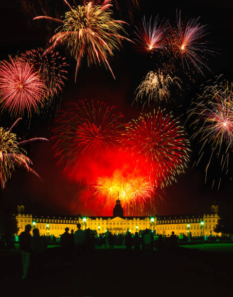 istock Fireworks at the castle of Karlsruhe (image size XXL) 157694274